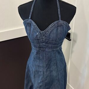 Denim Halter Dress